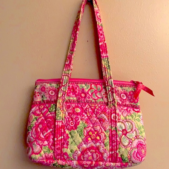 Vera Bradley quite pink and green bag - Picture 5 of 12